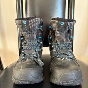 Merell Black and Blue Hiking Boots8 usa